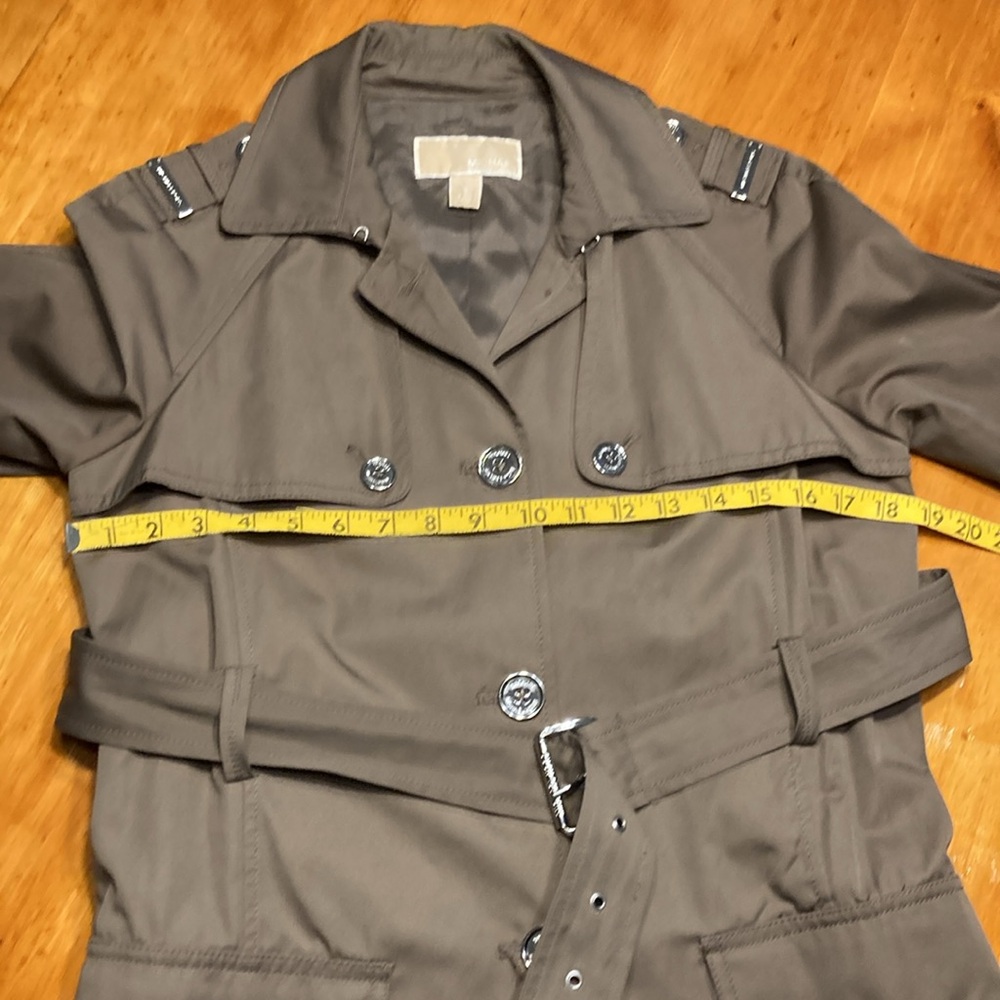 Michael Kors Taupe Brown Rain Trench Jacket Coat - Picture 8 of 12